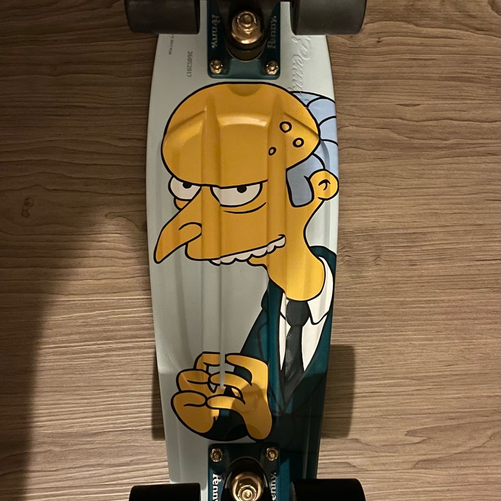 RARE 2017 Penny Skateboard x The Simpsons Collab Mr. Burns “Excellent” 22” Deck